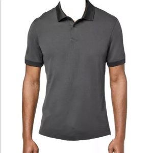 Lululemon tech pique polo obsidian gray size small